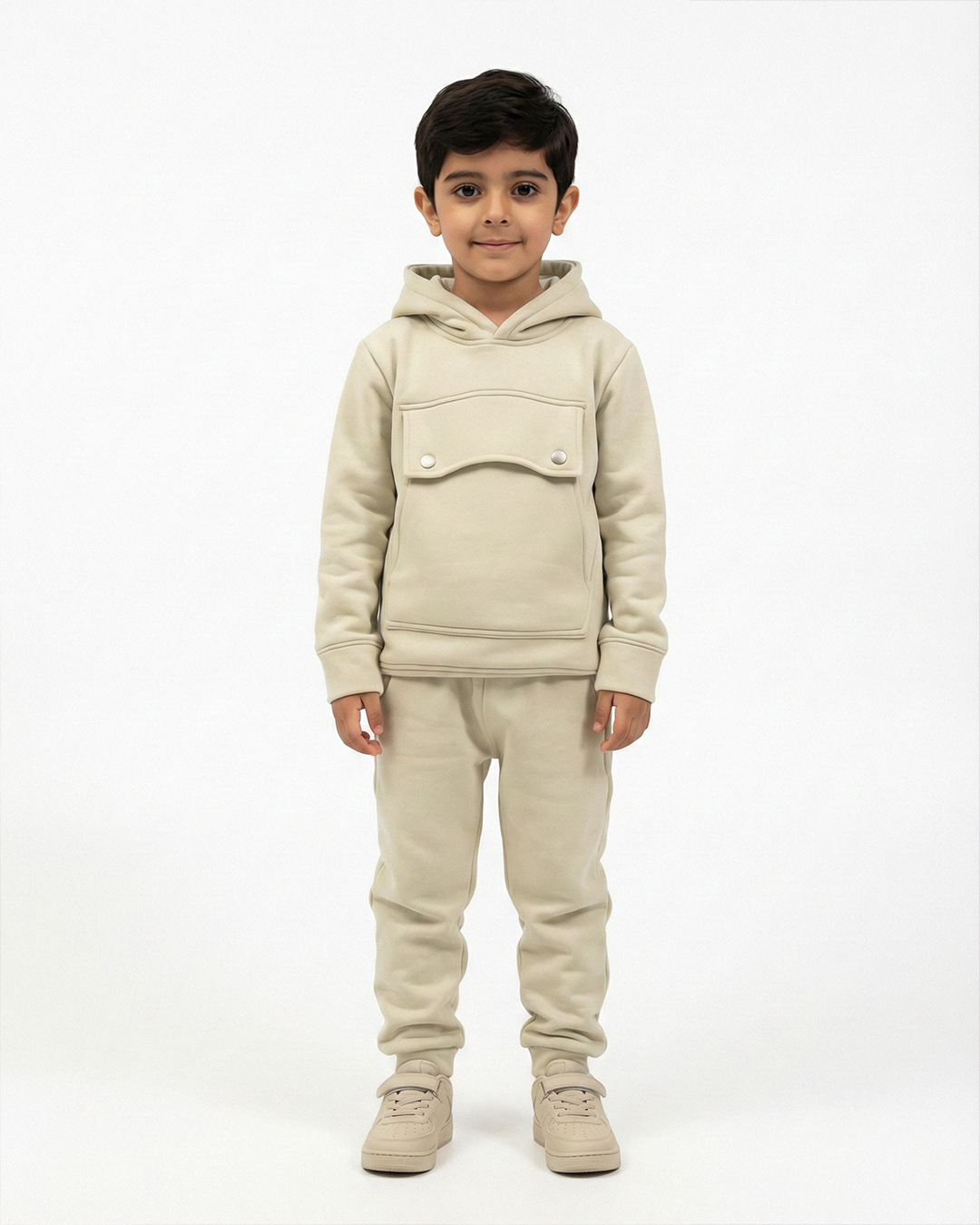 Premium Kids Pistachio Fleece Hoodie & Jogger Set