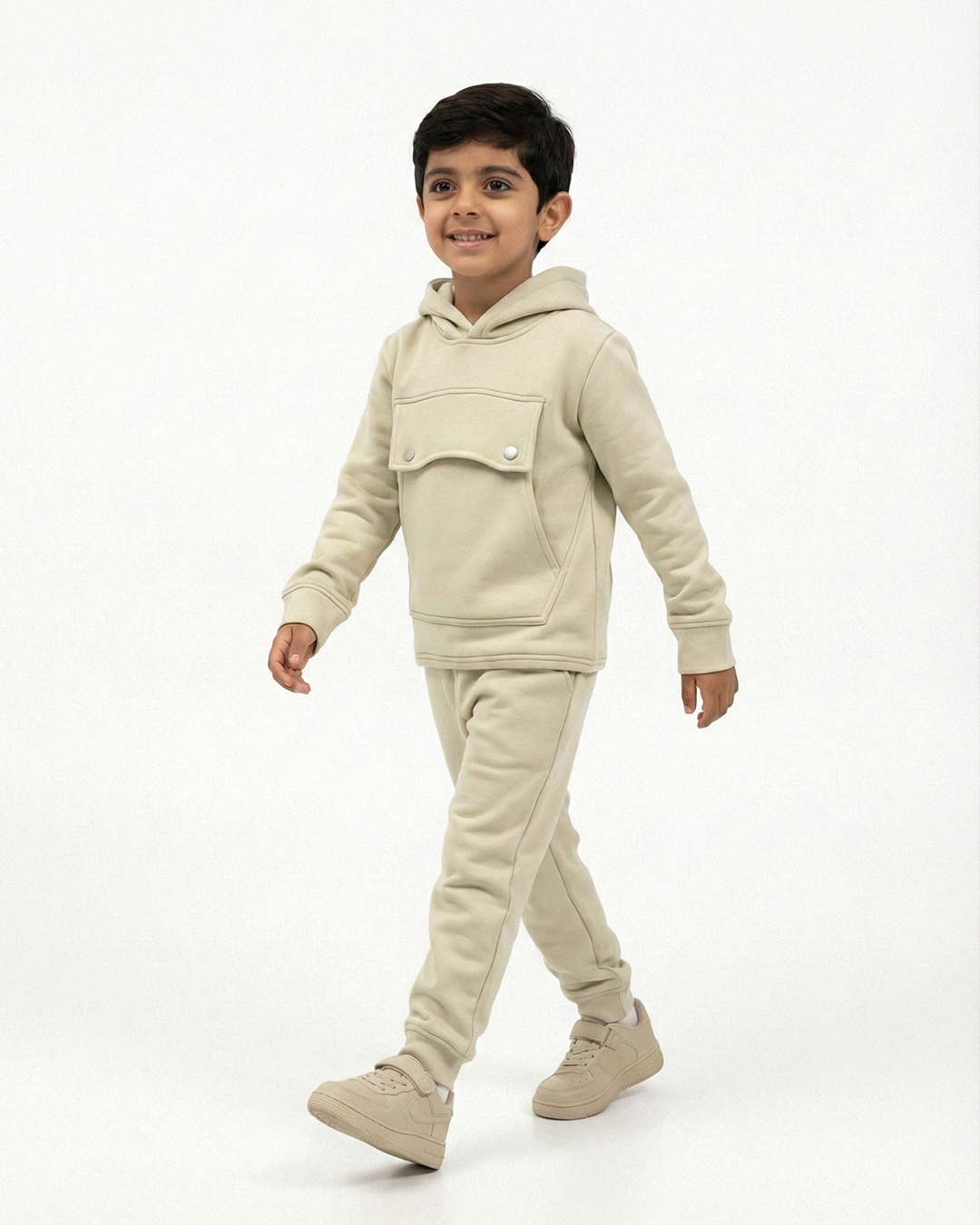 Premium Kids Pistachio Fleece Hoodie & Jogger Set