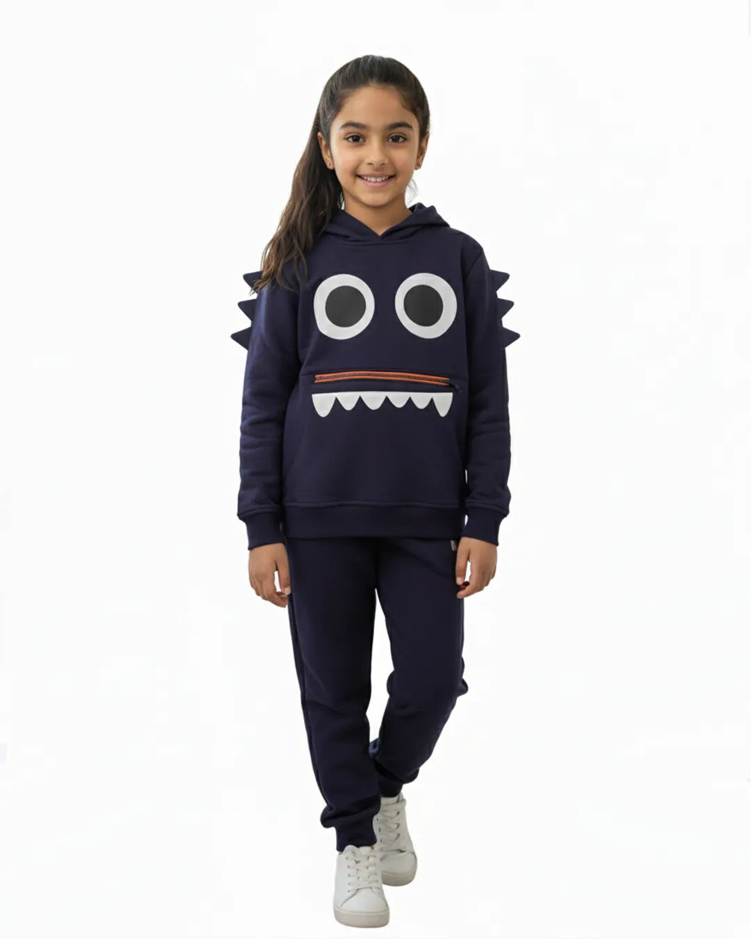 Kids Monster Face Hoodie Co-Ord Set