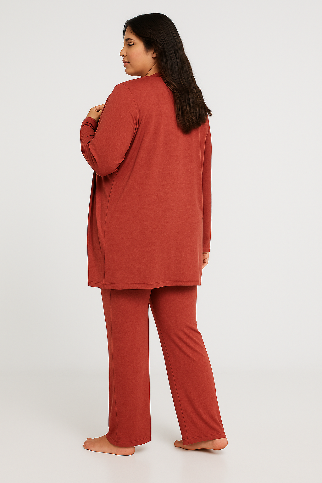 Women’s 3 Piece Nightwear Lounge Set with Moon &amp; Sun Print | Plus Size Loungewear