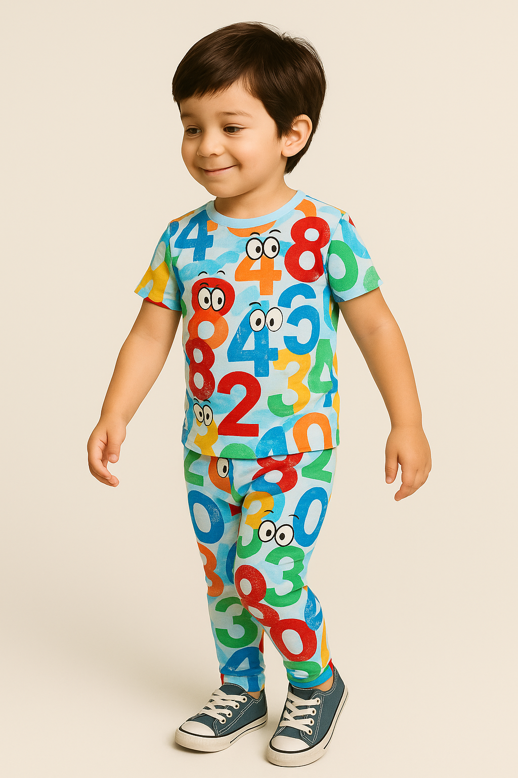Numbers Snug Kids Pajama Set