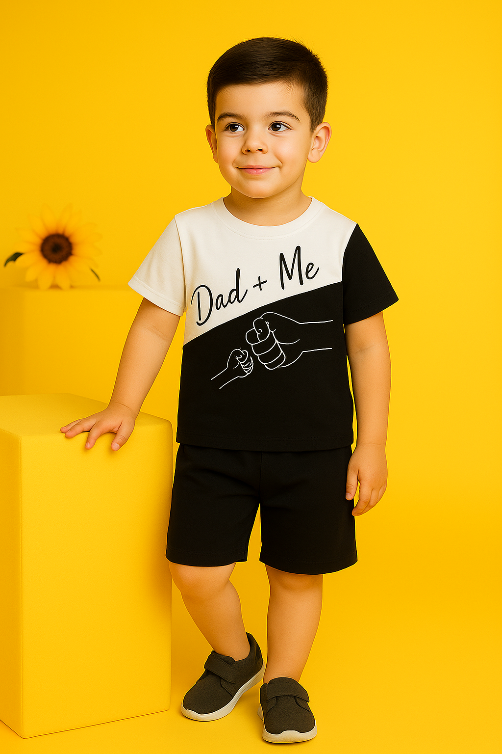 Daddy & Me Print T-Shirt & Shorts Set
