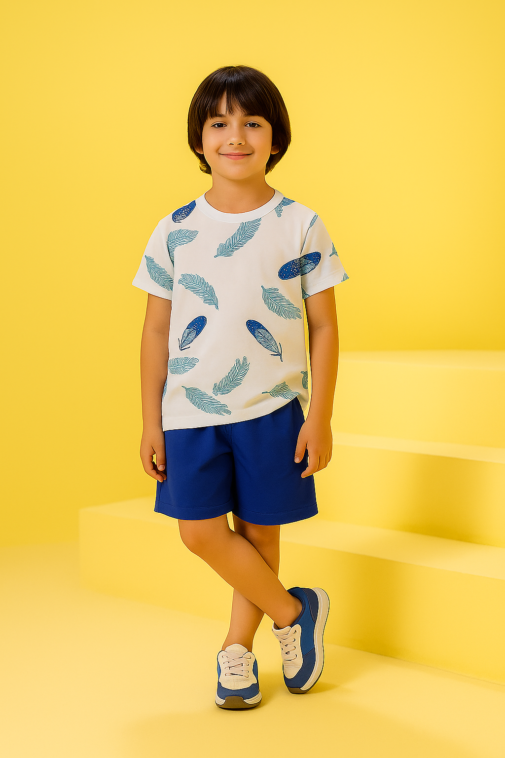 White Feather Short Set