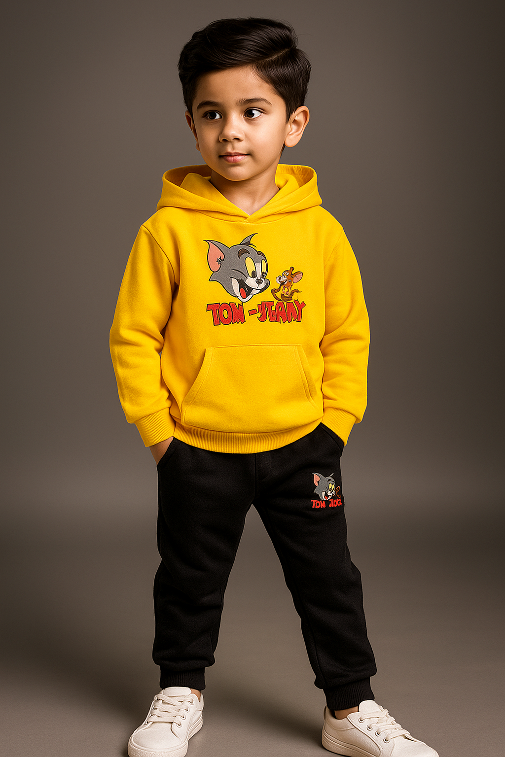 Tom And Jerry Printed Kids Hoodie Set
