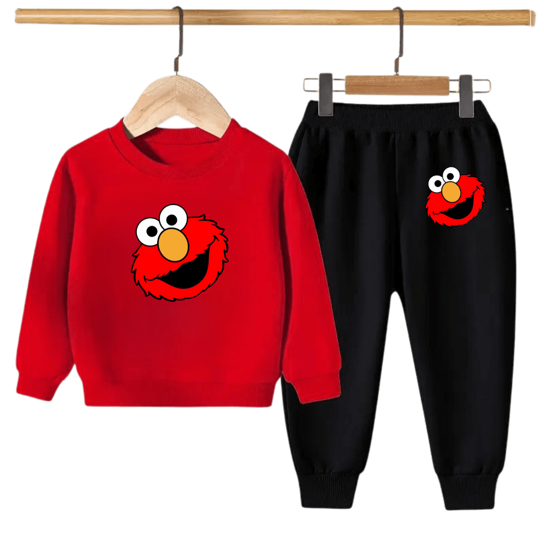 Elmo Face Kids Sweatshirt & Jogger Set