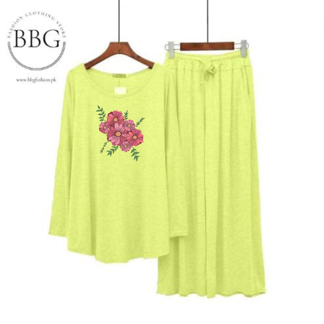 Black Flower Design Women Loungewear ARTICLE #52