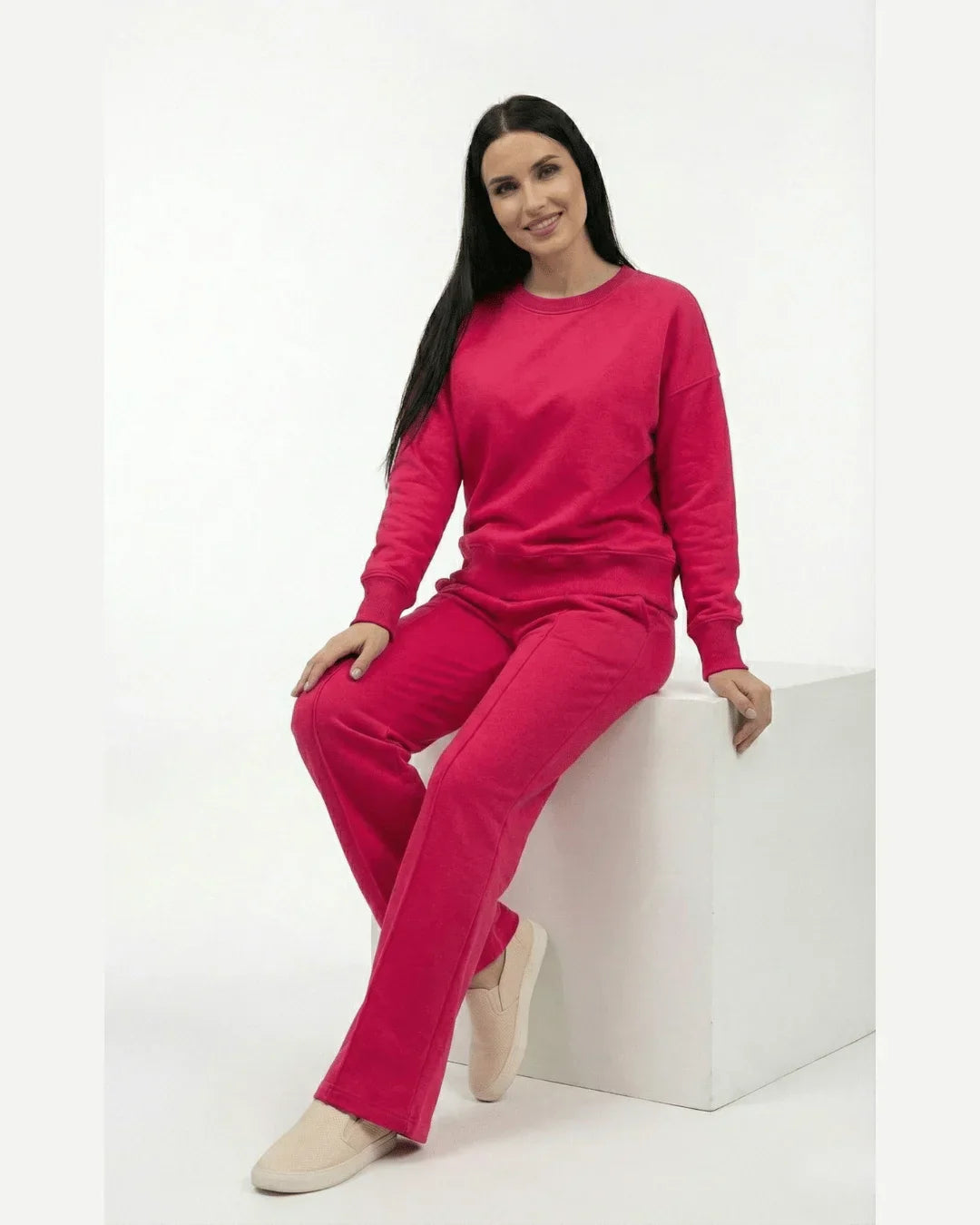 Women’s Vibrant Pink Winter Fleece Tracksuit