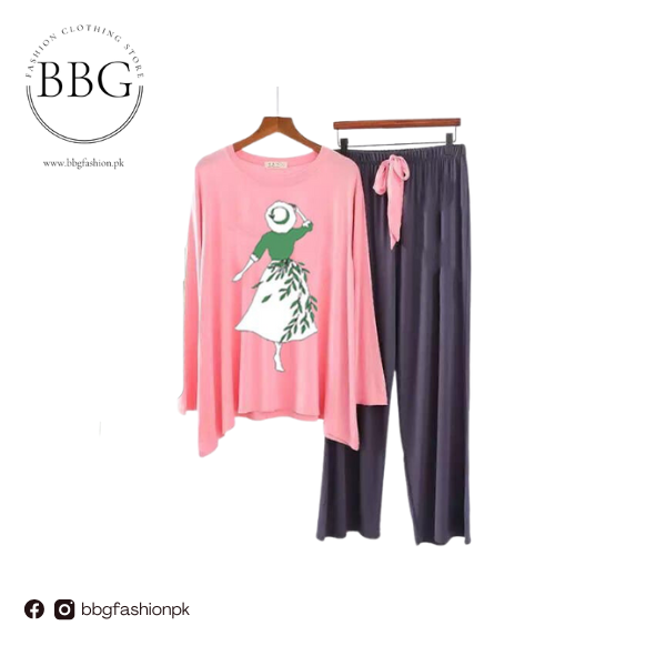 Pink Spring Lady Printed Loungewear