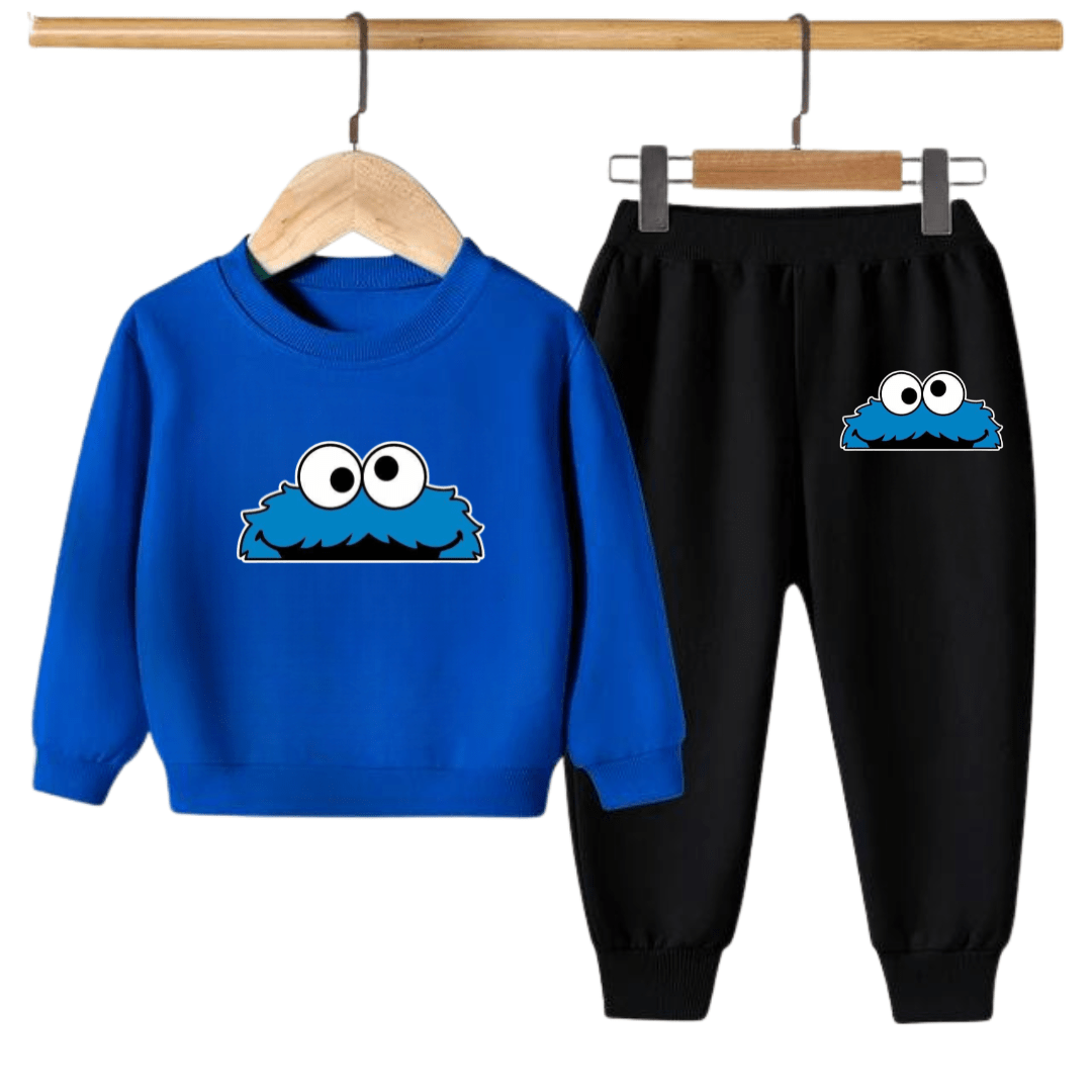 Blue Monster Kids Sweatshirt & Jogger Set – for Boys & Girls