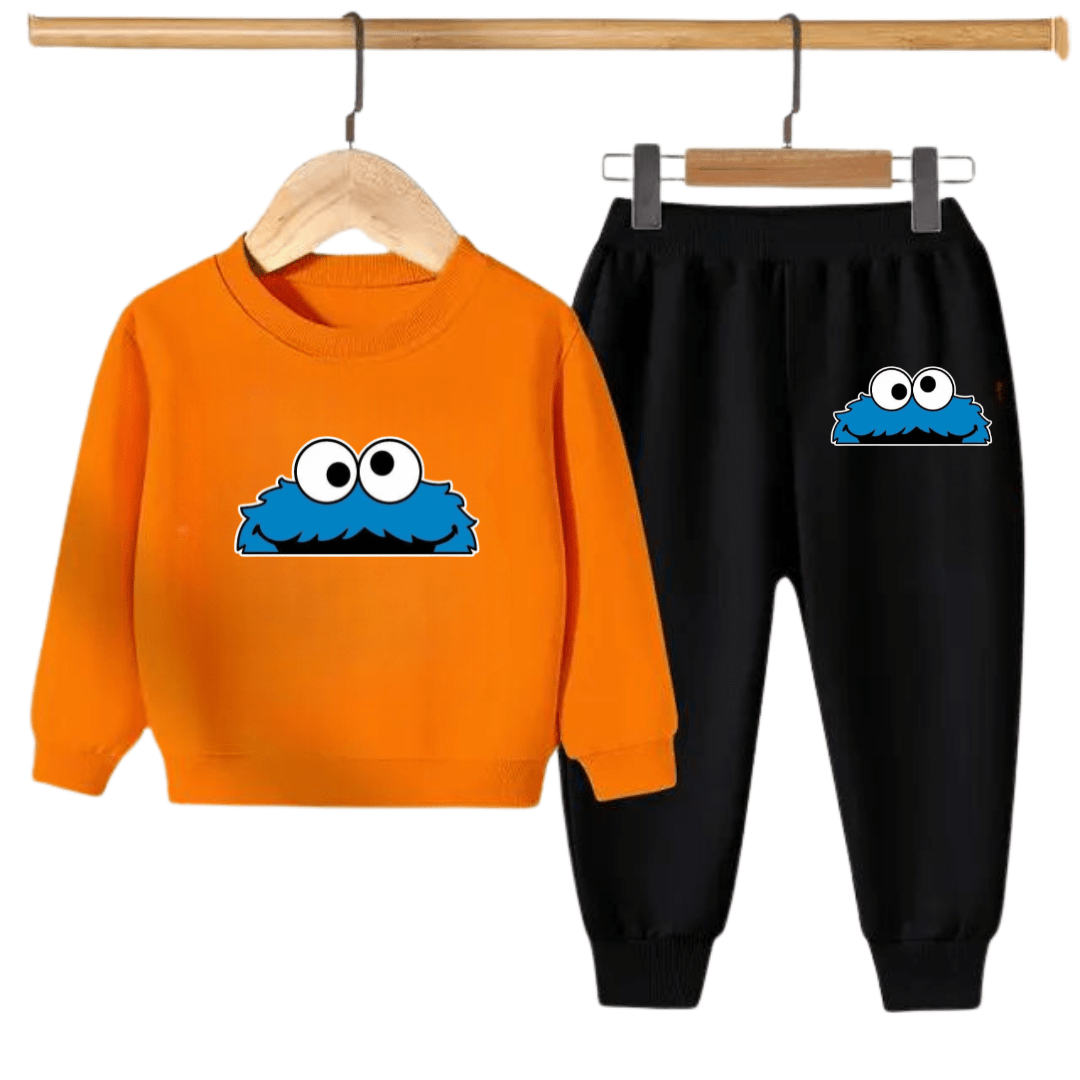 Blue Monster Kids Sweatshirt & Jogger Set – for Boys & Girls
