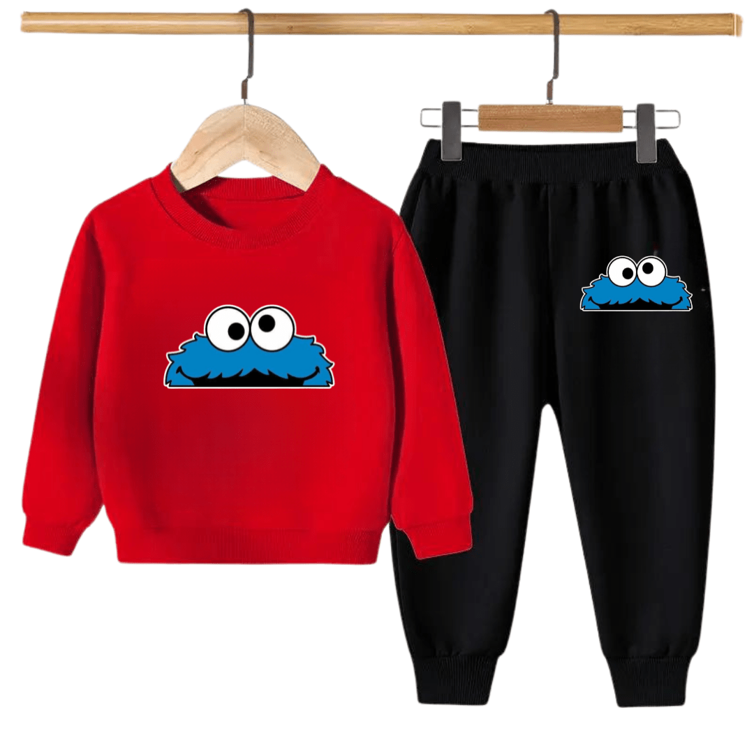Blue Monster Kids Sweatshirt & Jogger Set – for Boys & Girls