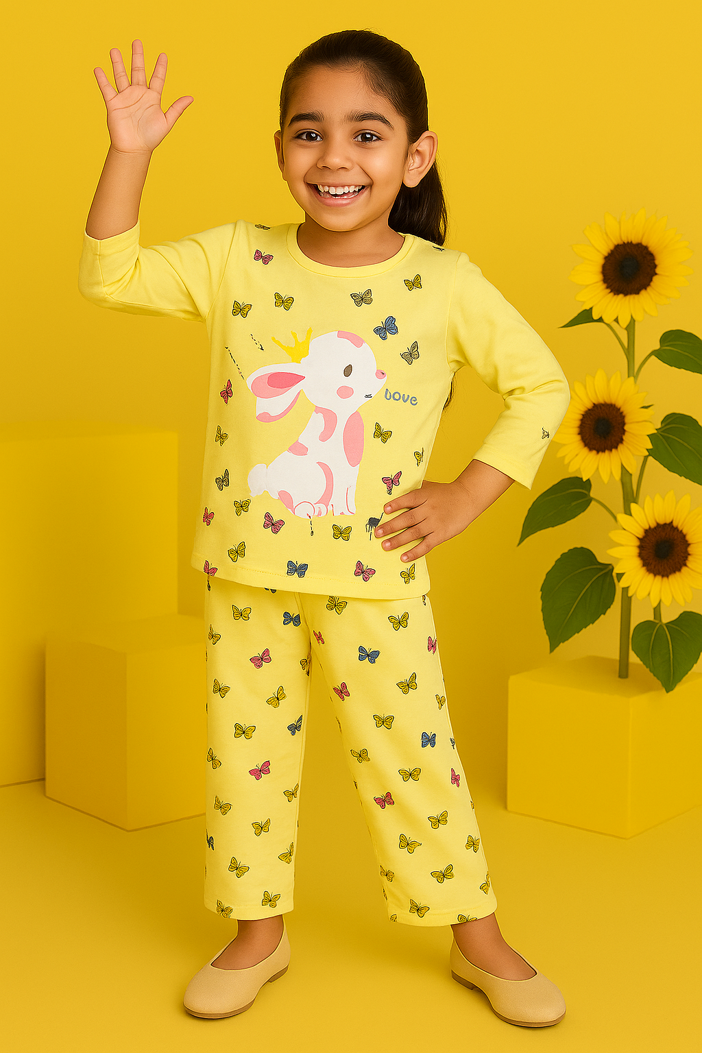 Yellow Butterfly Kidswear
