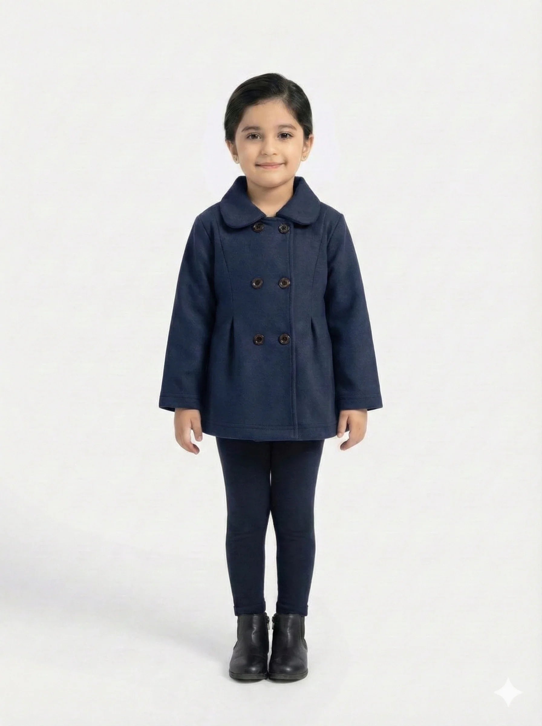 Toddler & Girls Classic Fleece Winter Coat | Blue