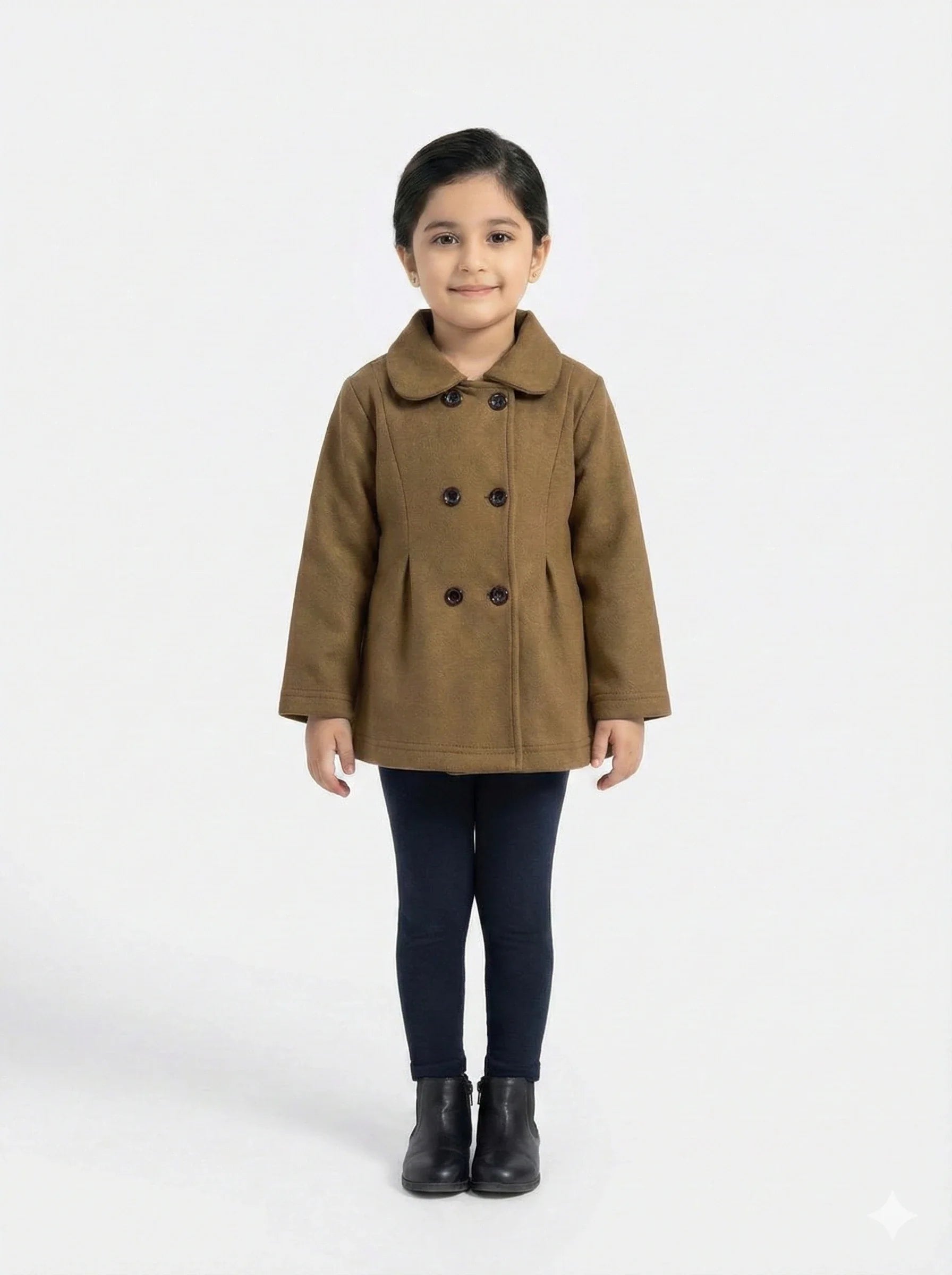 Toddler & Girls Classic Fleece Winter Coat | Brown