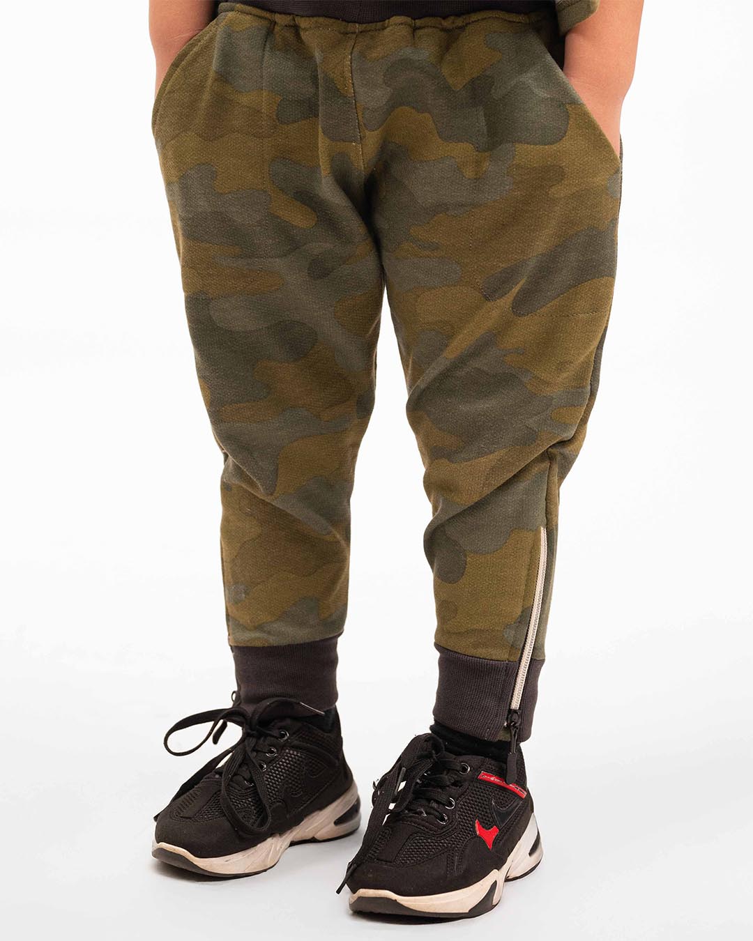 Kids Camo Co-Ord Set – Sleeveless Hoodie & Jogger Pants