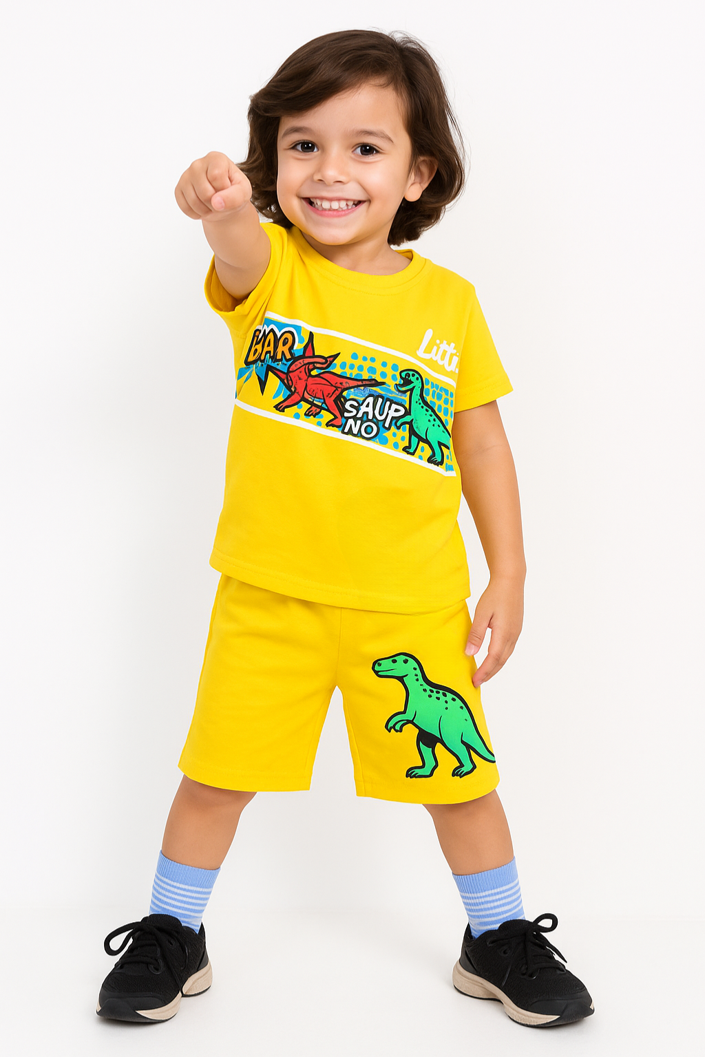 Dinosaur Pattern T-shirt & Shorts Set