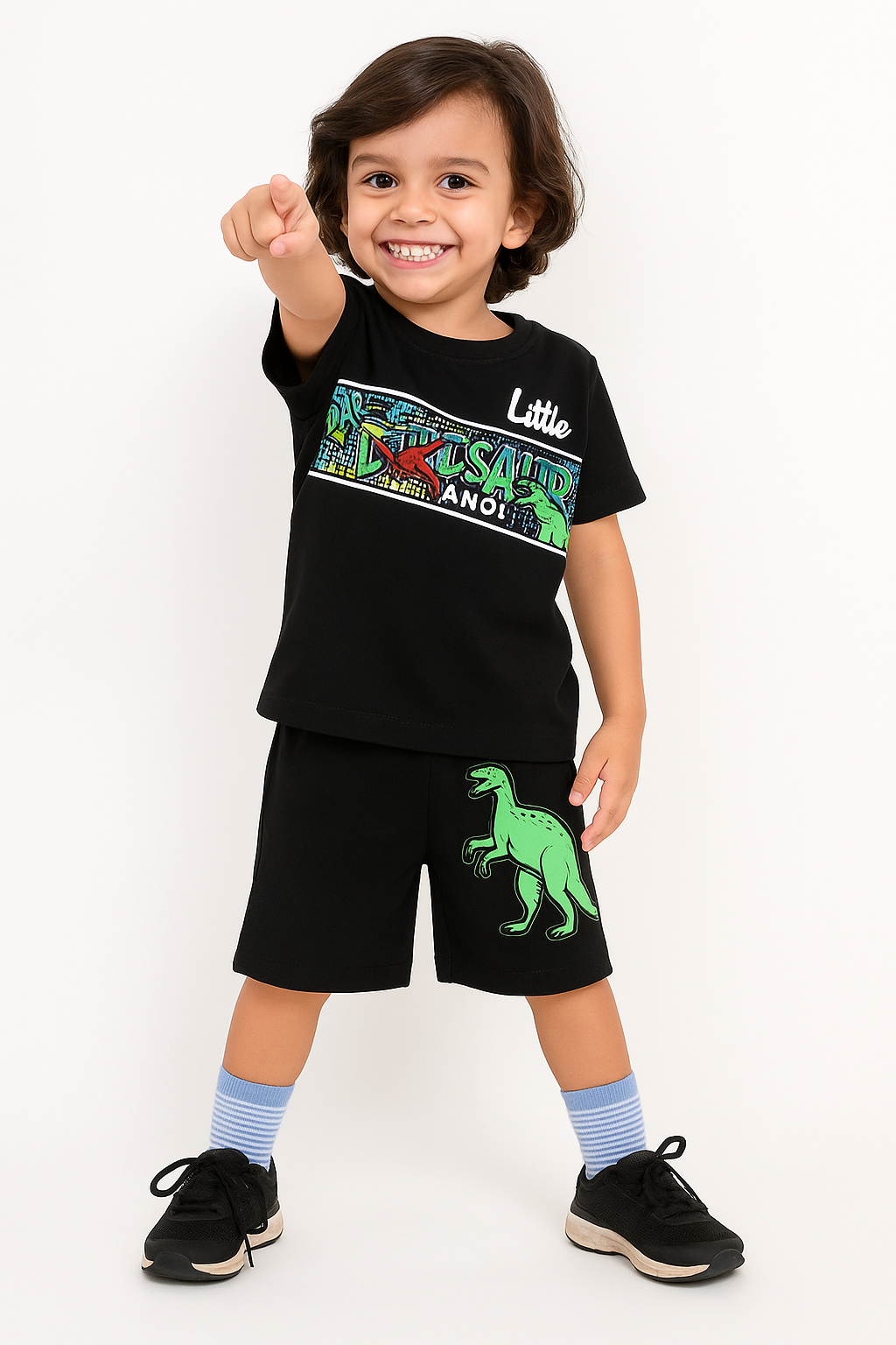 Dinosaur Pattern T-shirt & Shorts Set