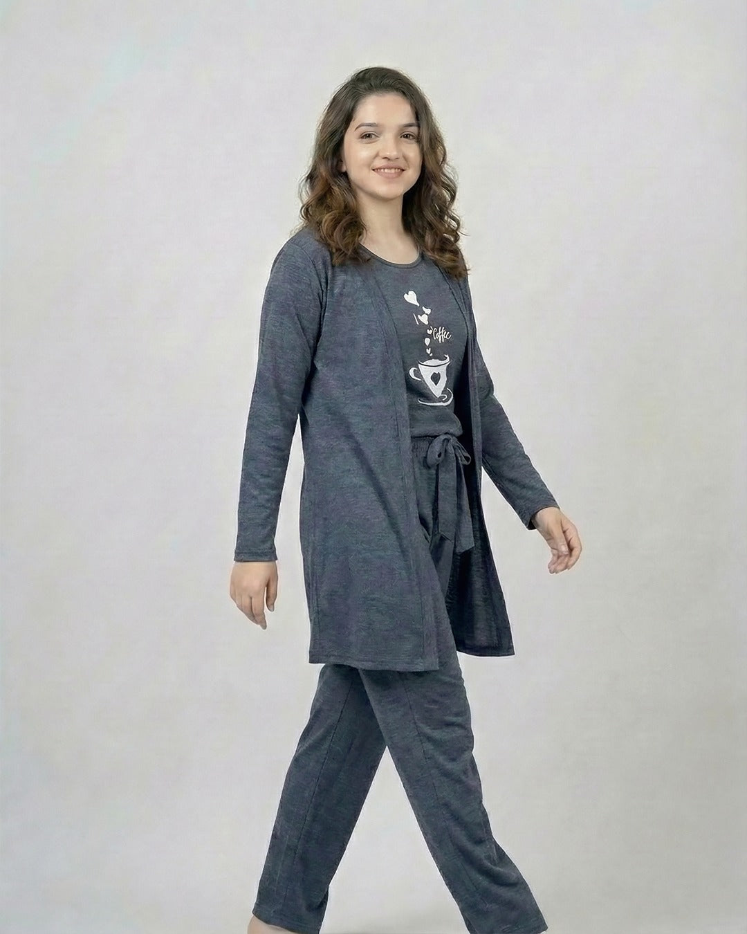 I love Coffee Women Night Suit PJ 3 Pieces Set