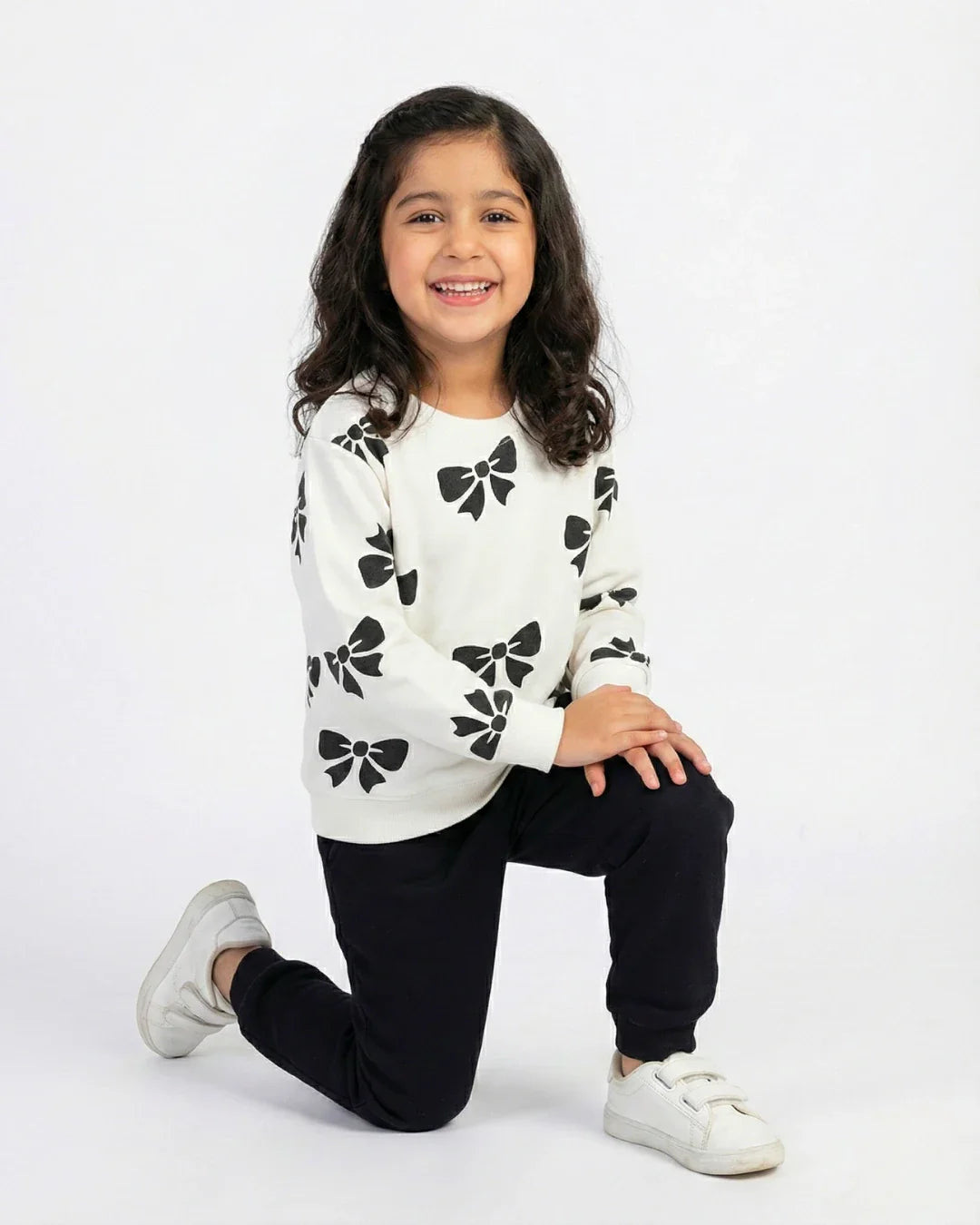 Bow Bliss Winter Fleece Set for Girls