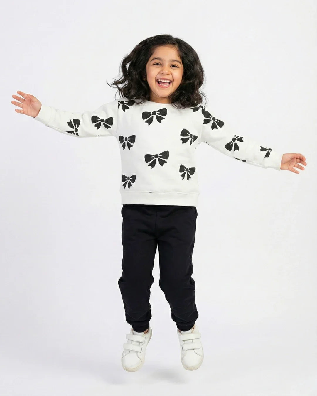 Bow Bliss Winter Fleece Set for Girls