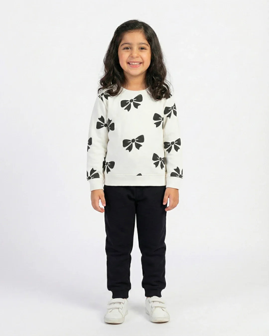 Bow Bliss Winter Fleece Set for Girls