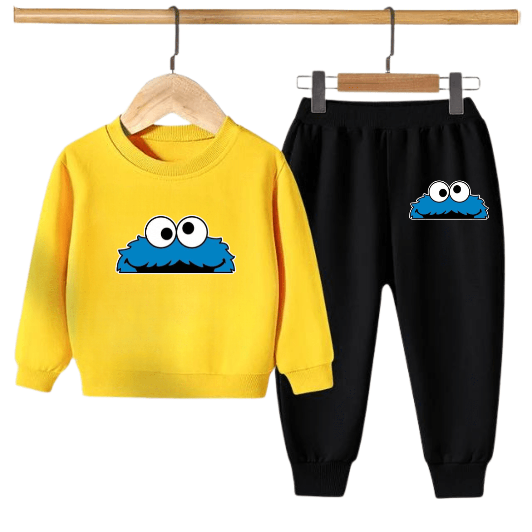 Blue Monster Kids Sweatshirt & Jogger Set – for Boys & Girls